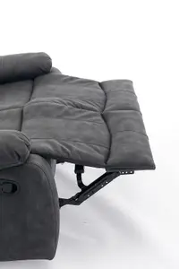 2 Seater Recliner Sofa, Manual Recliner Armchair Sofa 105 to 135 Degrees Recliner Padded Sofa - 2 Seaters