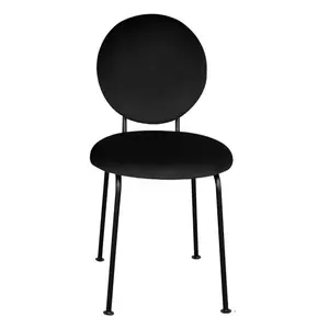 Medallion Upholstered Dining Chair Black