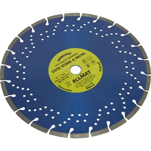 Premium Platinum Allmat Diamond Blade for Stone and Metal - 350mm Diameter