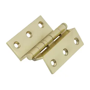 TIMCO Cranked Ball Race Brass Hinges Polished Brass - 64 x 55