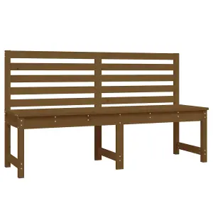 Berkfield Garden Bench Honey Brown 157.5 cm Solid Wood Pine