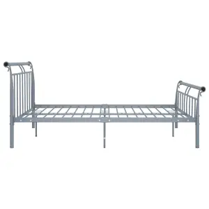 Berkfield Bed Frame Grey Metal 180x200 cm 6FT Super King