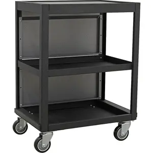 Mobile 3-Tier Workshop Trolley with Castors for Easy Mobility