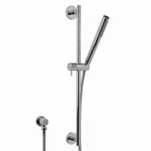 ENKI Contemporary Chrome Pencil Adjustable Shower Slider Rail Kit ES021