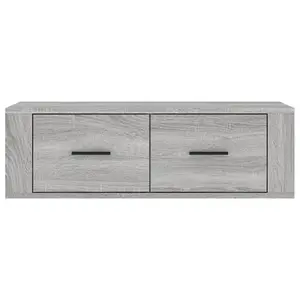 Berkfield Hanging TV Cabinet Grey Sonoma 80x36x25 cm Engineered Wood