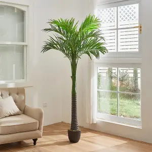 220cm H Garden Decoration Artificial Green Coconut Palm Tree with Pot