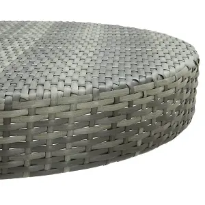 Berkfield Garden Table Grey 75.5x106 cm Poly Rattan