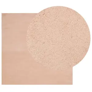 Rug HUARTE Short Pile Soft and Washable Blush 160x160 cm