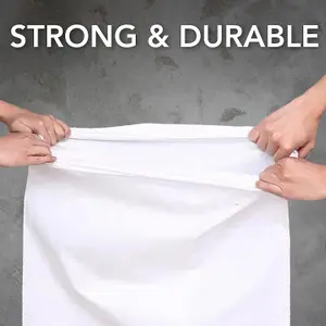 PRIMES DIY Strong Woven Rubble Builder PP Bags with liner, Heavy Duty PP Rubble White Jumbo Sack (20 x 30 inches) - Pack 100