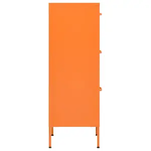 Berkfield Storage Cabinet Orange 42.5x35x101.5 cm Steel