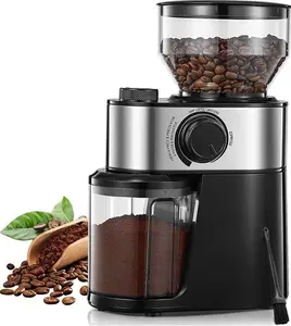 Burr Coffee Grinder Electric, FOHERE Coffee Bean Grinder With 18 Grind Settings, 2-14 Cup, 200W Coffee Grinder For Drip Coffee/French Press, 250G