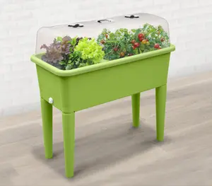 Garden Store Direct Raised Bed Grow Table XXL with Grow Lid & Self Watering System Lime Green