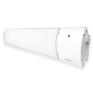 Mirrorstone 2400w Helios Infrared Bar Heater In White Finish, Wall/Ceiling Mount, Indoor Electric Heater