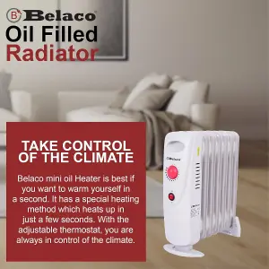 Belaco Mini Oil filled radiator heater - 7 Fins