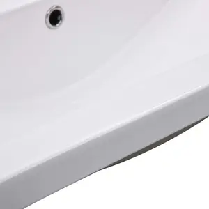 Belfry Bathroom Albrecht 910mm L x 395mm W Ceramic Rectangular Sink with Overflow White / 101mm W x 39.5mm D x 18.5mm H