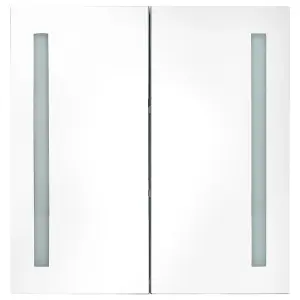 Berkfield LED Bathroom Mirror Cabinet 60x14x62 cm