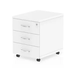 Impulse 43cm Wide 3 -Drawer Mobile File Cabinet White