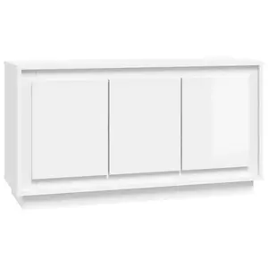 Alpen Home Sideboard Sonoma Oak 102X35x55 Cm Engineered Wood High Gloss White