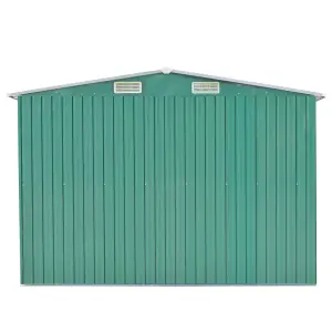 Berkfield Garden Shed 257x392x181 cm Metal Green