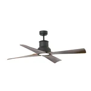 Luminosa Winche LED Brown Ceiling Fan with DC Motor, 3000K, IP44