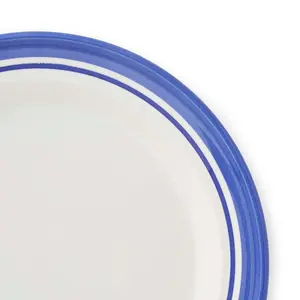 Potter's Stripe Set Of 4 Dinner Plates (Set of 4) Blue