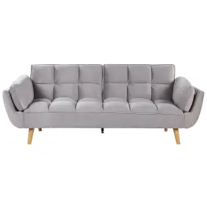 Sofa Bed ASBY Light Grey Velvet