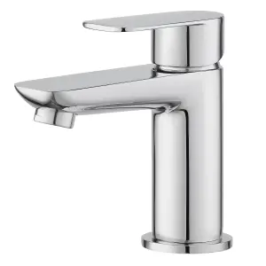 BATHWEST Mono Basin Sink Mixer Taps Chrome Bathroom Sink Taps Mixer Single Lever Modern Faucet