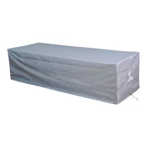 GoodHome Hamilton Grey Rectangular Sun lounger cover 50cm(H) 68cm(W) 189cm (L)