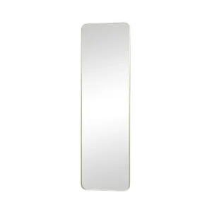 Melody Maison Tall Gold Curved Framed Wall / Leaner Mirror 135cm x 40cm