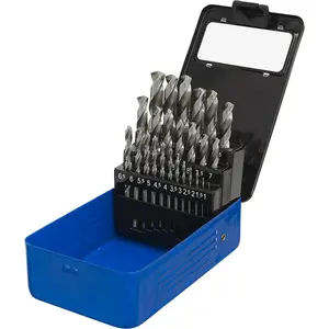 25 Piece HSS Drill Bit Set with Split Point Tips - 1mm to 13mm Sizes