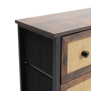 Rattan Storage Cabinet with 6 Drawers