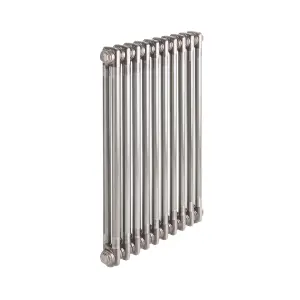 Acova Raw metal 2 Column Radiator, (W)628mm x (H)600mm