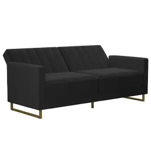 Skylar Sofa Bed in Velvet Black