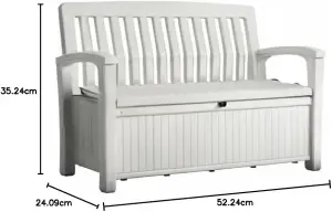 Keter Patio Garden Storage Bench White