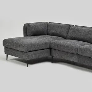 Axel Corner Sofa in Mikah Ashen Left Hand Facing