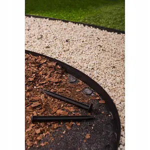 10m x 60mm high lengths of flexible edging for lawns,grass drives,paths and flower borders, in FOREST BROWN ,ideal for curves