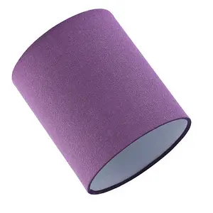 Contemporary and Elegant Vivid Purple Linen Fabric 18cm High Cylinder Lamp Shade