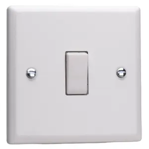 Varilight 1-Gang 10A 1- or 2-Way Rocker Switch Chalk White