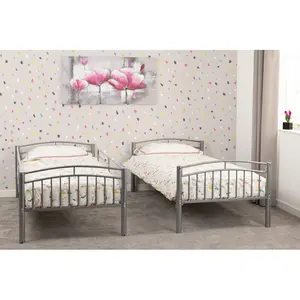 Domenica Single Bunk Bed Silver