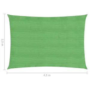 Berkfield Sunshade Sail 160 g/m2 Light Green 2.5x4.5 m HDPE