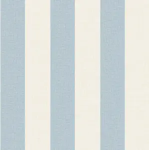 Grandeco Classic Wide Textured Stripe Wallpaper, Blue