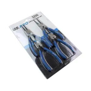 US PRO Tools 4 Piece 7" Circlip Pliers Set - Internal External Bent & Straight 2256