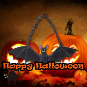 Hanging Bat Decoration Halloween Party, Trick or Treat  Black