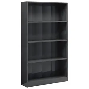 Attwood Bookcase Sonoma Oak/White / 142cm H x 80cm W x 24cm D