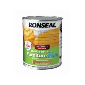 Ronseal Hardwood Natural Matt Quick dry Furniture Wood stain, 750ml