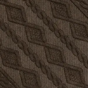 JVL Knit Rubber Backed Indoor Doormat, 45x75cm, Brown