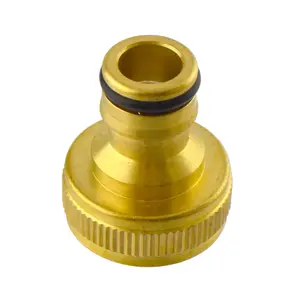 3/4" BSP Brass Hose Fitting Hose Pipe Adaptor QuickThreaded Watering