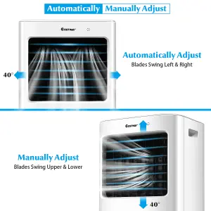 Costway 3 in 1 Evaporative Air Cooler Humidifier W/ 20L Water Tank & 3 Modes