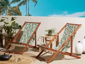 Sun Lounger Wood Dark Brown ANZIO