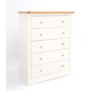 Castelli 5 Drawer Chest of Drawers Chrome Knob